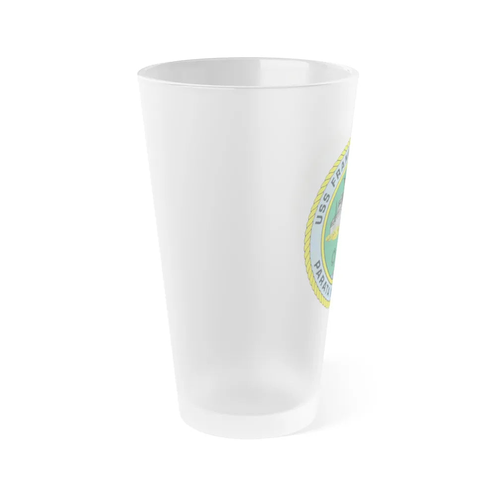 USS Frank Cable AS40 Parata Vollensque (U.S. Navy) Frosted Pint Glass 16oz-Go Mug Yourself