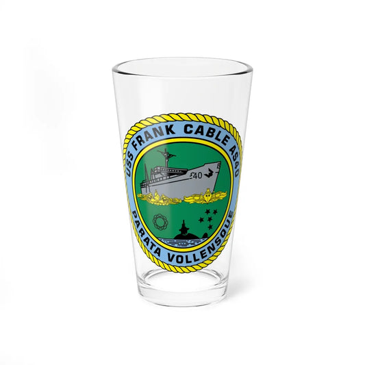 USS Frank Cable AS40 Parata Vollensque (U.S. Navy) Pint Glass 16oz-16oz-Go Mug Yourself