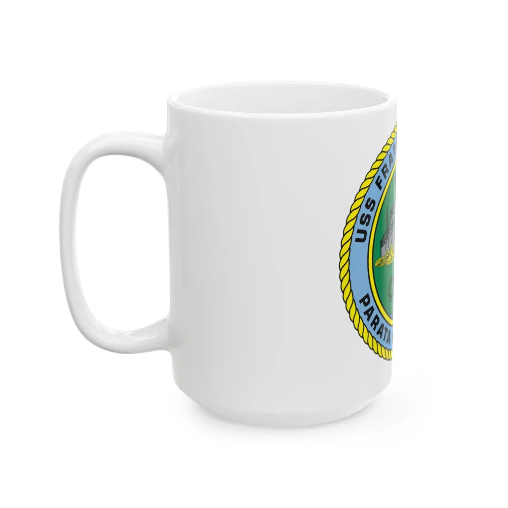 USS Frank Cable AS40 Parata Vollensque (U.S. Navy) White Coffee Mug-Go Mug Yourself