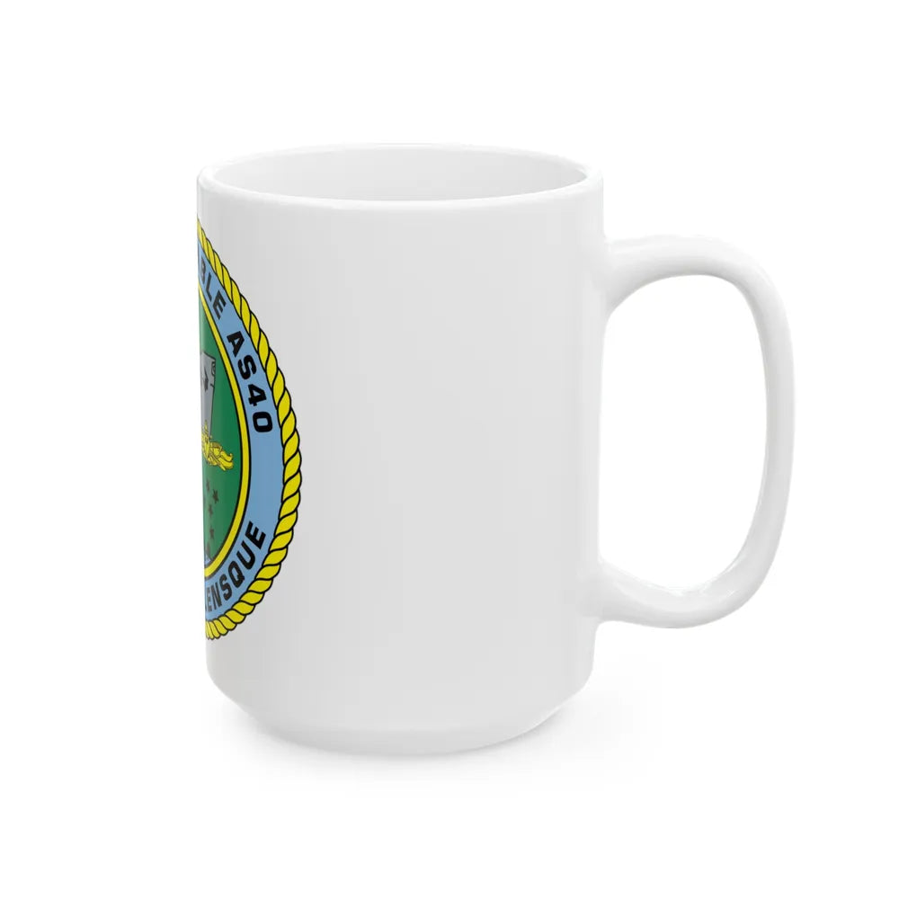 USS Frank Cable AS40 Parata Vollensque (U.S. Navy) White Coffee Mug-Go Mug Yourself