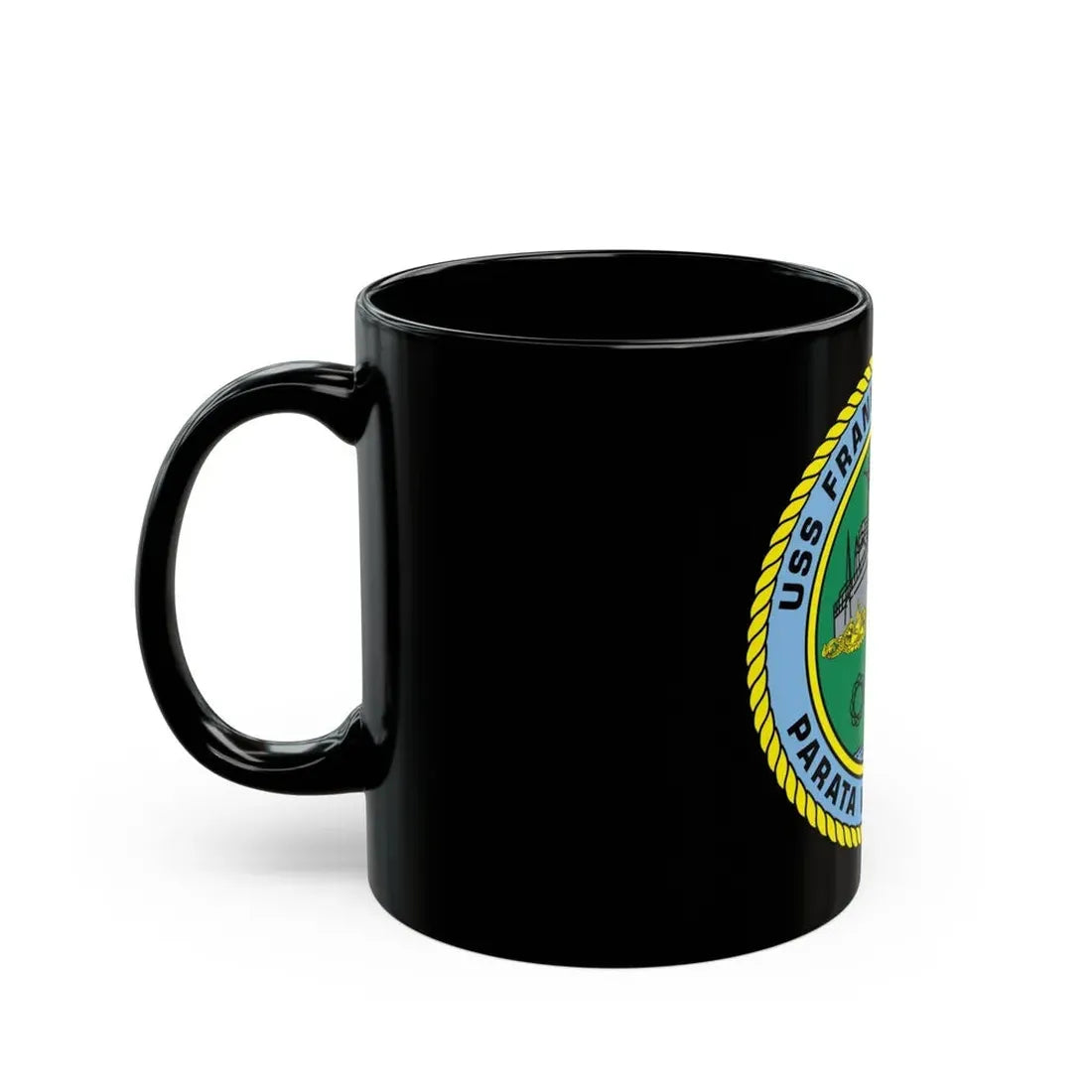 USS Frank Cable AS40 Parata Vollensque (U.S. Navy) Black Coffee Mug - Go Mug Yourself