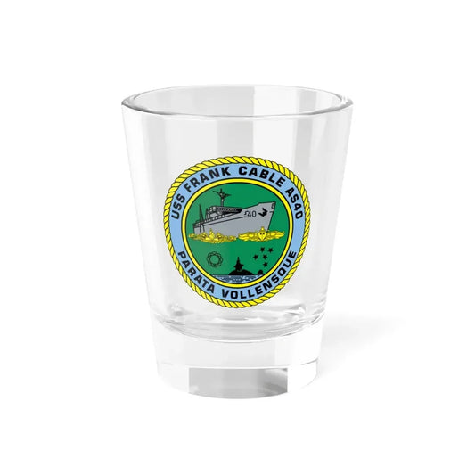 USS Frank Cable AS40 Parata Vollensque (U.S. Navy) Shot Glass 1.5oz 1.5oz - Go Mug Yourself