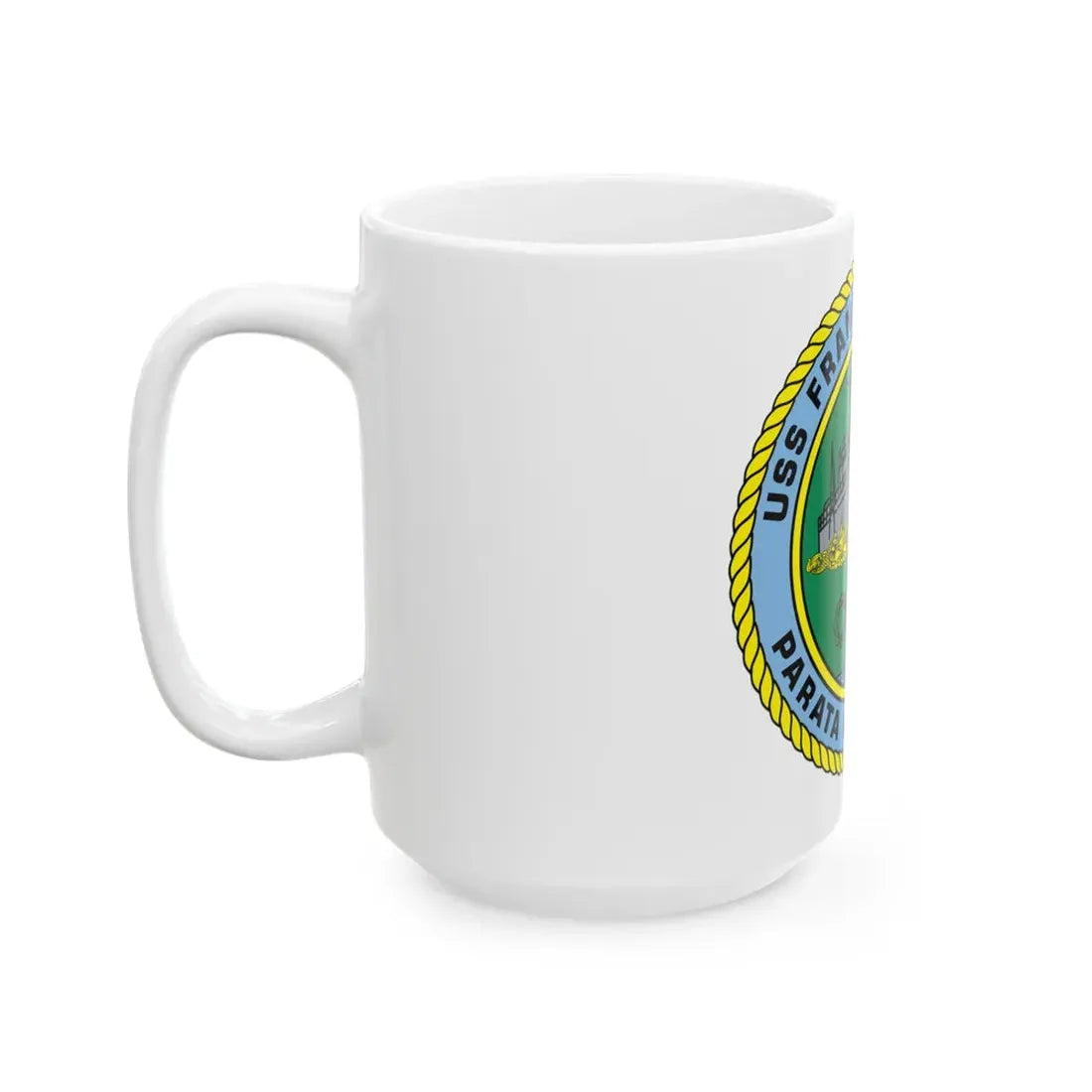 USS Frank Cable AS40 Parata Vollensque (U.S. Navy) White Coffee Mug - Go Mug Yourself