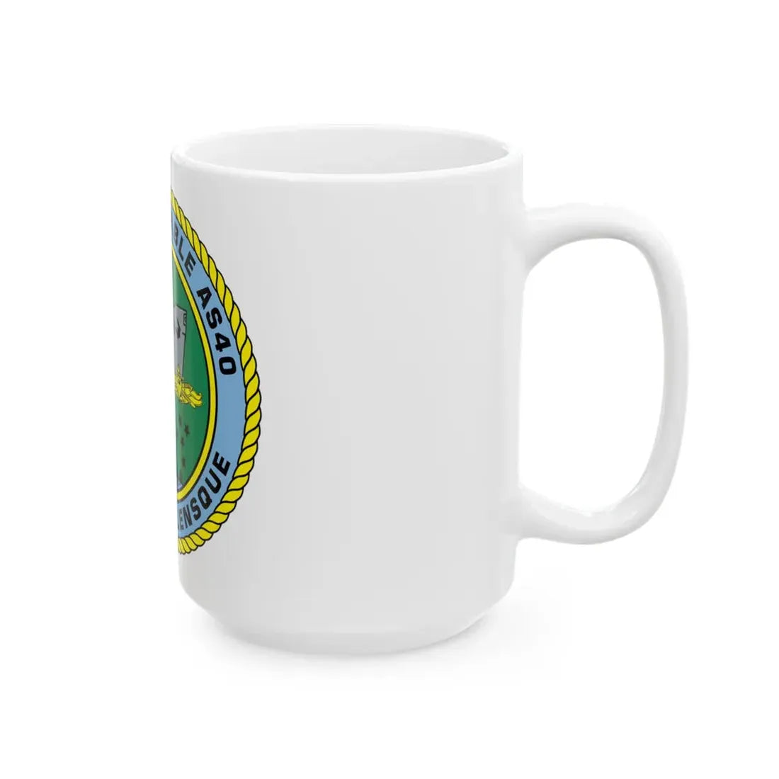 USS Frank Cable AS40 Parata Vollensque (U.S. Navy) White Coffee Mug - Go Mug Yourself