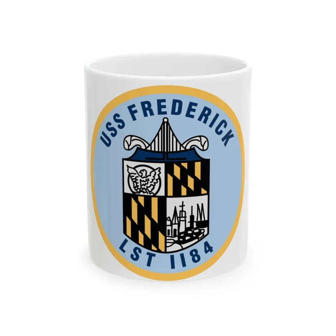 USS Frederick LST 1184 (U.S. Navy) White Coffee Mug 11oz - Go Mug Yourself