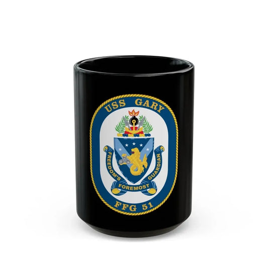USS Gary FFG 51 (U.S. Navy) Black Coffee Mug 15oz - Go Mug Yourself