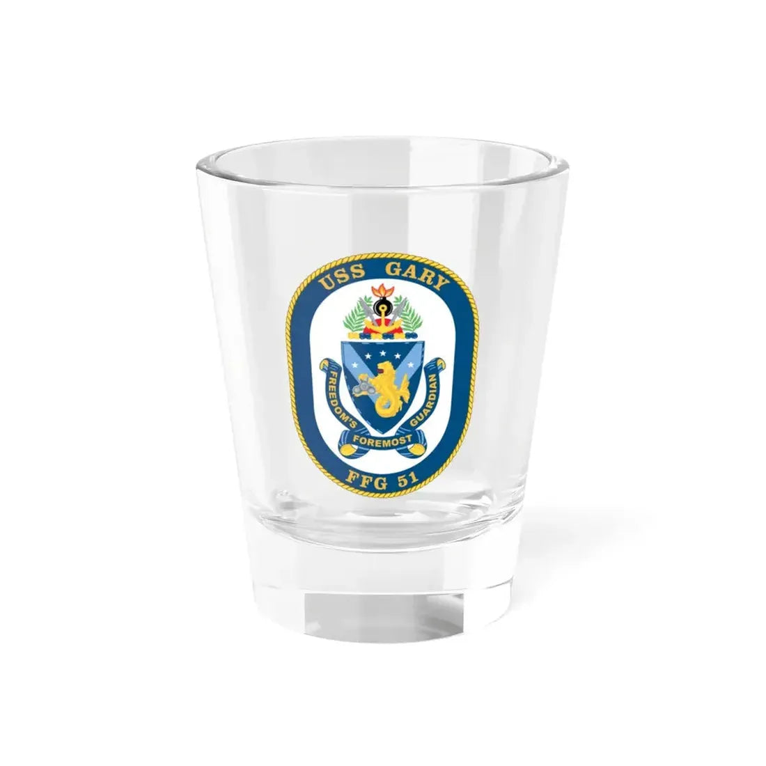 USS Gary FFG 51 (U.S. Navy) Shot Glass 1.5oz 1.5oz - Go Mug Yourself