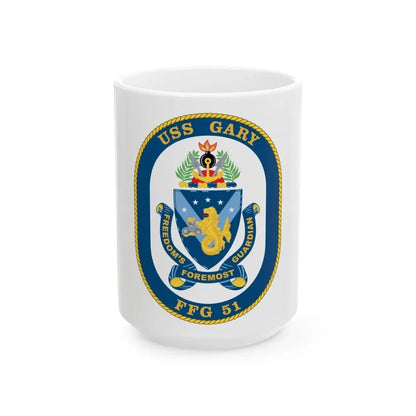 USS Gary FFG 51 (U.S. Navy) White Coffee Mug 15oz - Go Mug Yourself