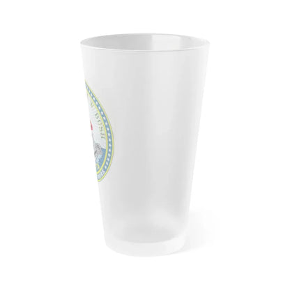 USS George HW Bush CVN 77 (U.S. Navy) Frosted Pint Glass 16oz - Go Mug Yourself