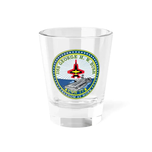 USS George HW Bush CVN 77 (U.S. Navy) Shot Glass 1.5oz 1.5oz - Go Mug Yourself