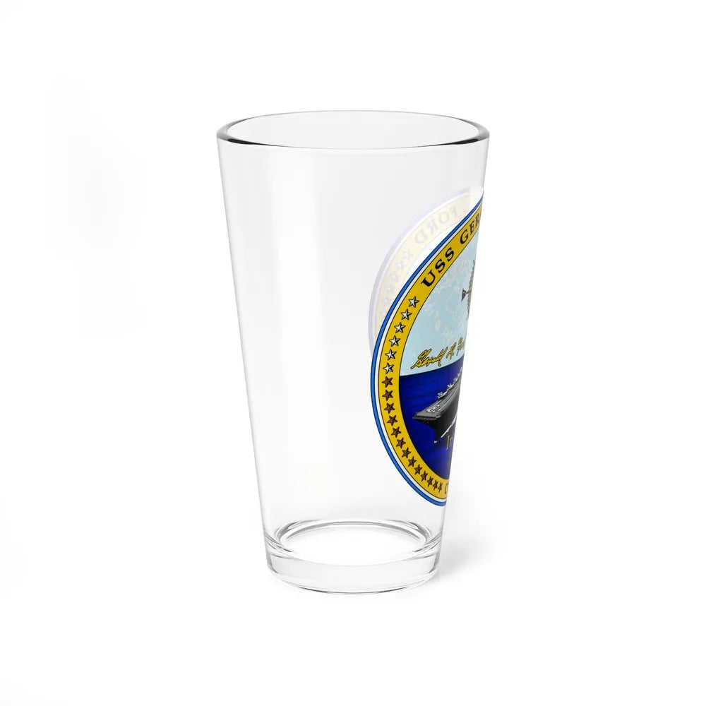 USS Gerald R Ford CVN 78 (U.S. Navy) Pint Glass 16oz-Go Mug Yourself