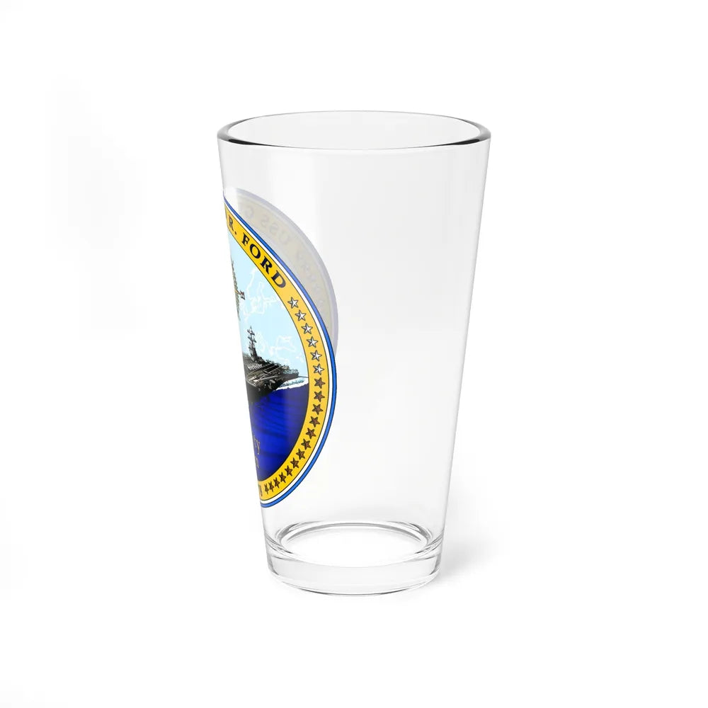 USS Gerald R Ford CVN 78 (U.S. Navy) Pint Glass 16oz-Go Mug Yourself