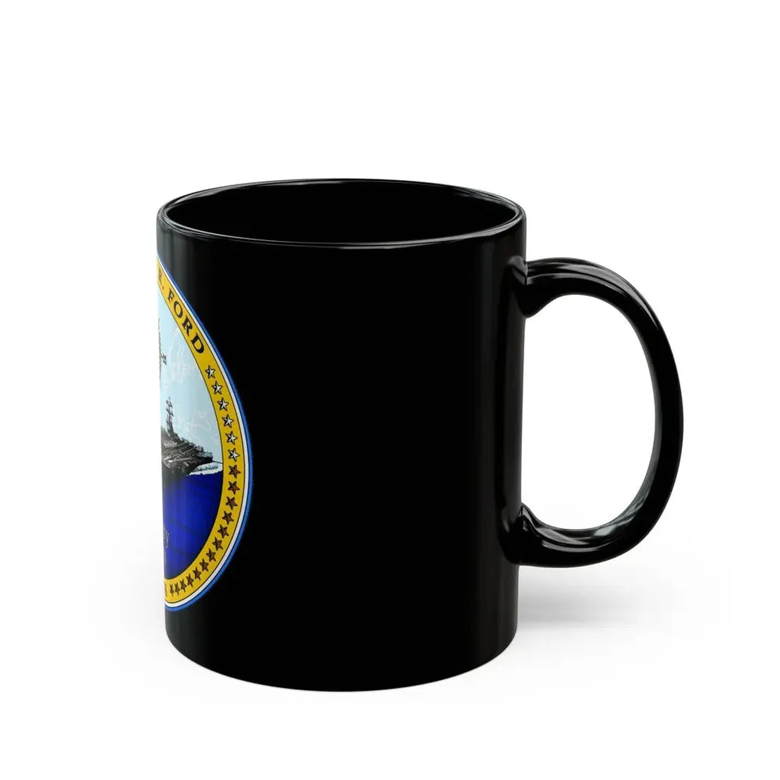 USS Gerald R Ford CVN 78 (U.S. Navy) Black Coffee Mug - Go Mug Yourself