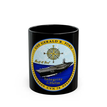 USS Gerald R Ford CVN 78 (U.S. Navy) Black Coffee Mug - Go Mug Yourself