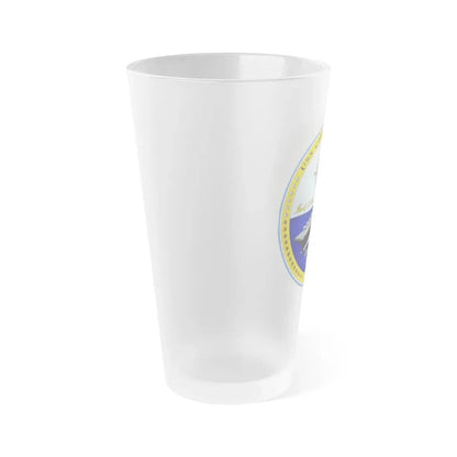 USS Gerald R Ford CVN 78 (U.S. Navy) Frosted Pint Glass 16oz - Go Mug Yourself