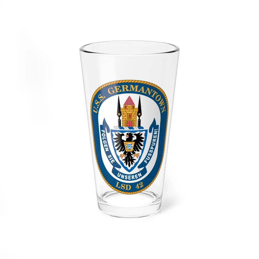 USS Germantown LSD 4 (U.S. Navy) Pint Glass 16oz-16oz-Go Mug Yourself