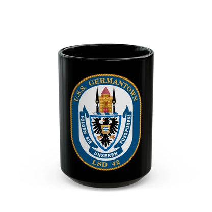 USS Germantown LSD 4 (U.S. Navy) Black Coffee Mug - Go Mug Yourself