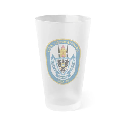 USS Germantown LSD 4 (U.S. Navy) Frosted Pint Glass 16oz Default Title - Go Mug Yourself