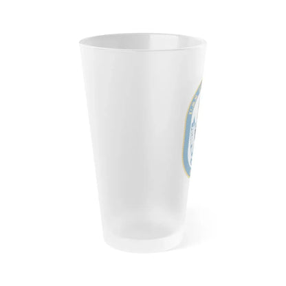 USS Germantown LSD 4 (U.S. Navy) Frosted Pint Glass 16oz - Go Mug Yourself