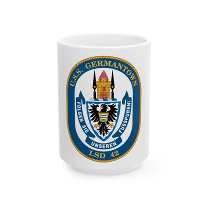 USS Germantown LSD 4 (U.S. Navy) White Coffee Mug 15oz - Go Mug Yourself