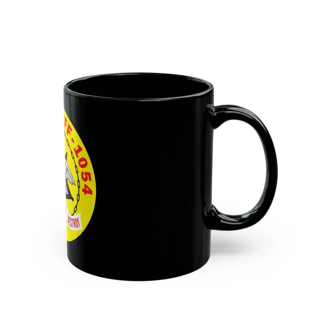 USS Gray FF 1054 Seek Engage Destry (U.S. Navy) Black Coffee Mug - Go Mug Yourself