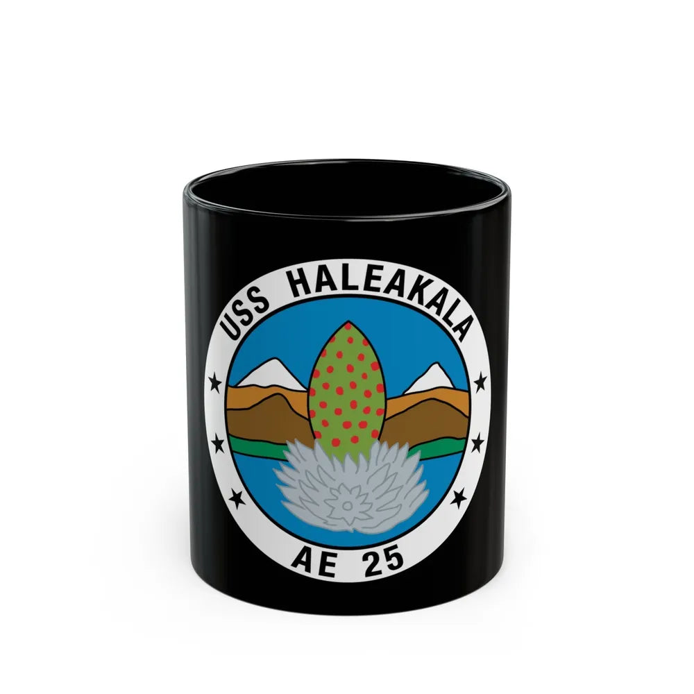 USS Haleakala AE 25 (U.S. Navy) Black Coffee Mug-11oz-Go Mug Yourself