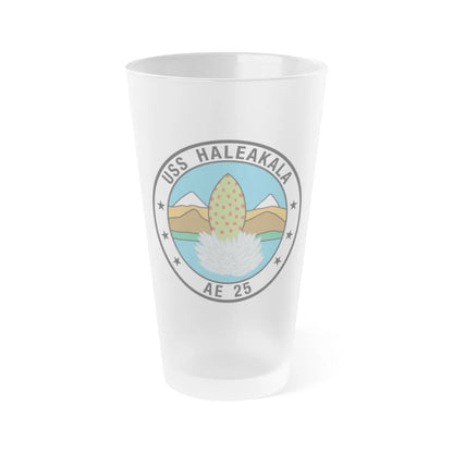 USS Haleakala AE 25 (U.S. Navy) Frosted Pint Glass 16oz-Go Mug Yourself