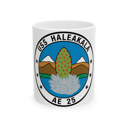 USS Haleakala AE 25 (U.S. Navy) White Coffee Mug-11oz-Go Mug Yourself