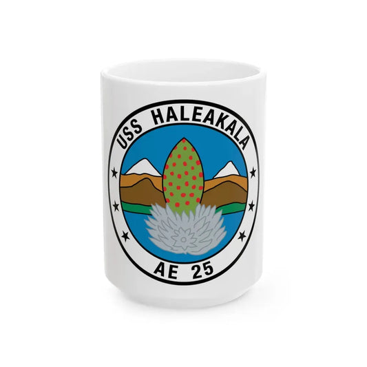 USS Haleakala AE 25 (U.S. Navy) White Coffee Mug 15oz - Go Mug Yourself