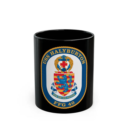 USS Halyburton FFG 40 (U.S. Navy) Black Coffee Mug-11oz-Go Mug Yourself