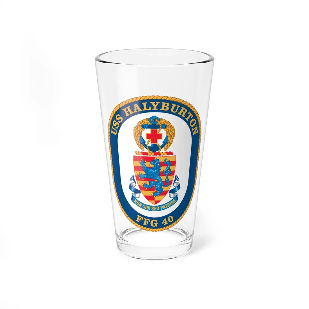 USS Halyburton FFG 40 (U.S. Navy) Pint Glass 16oz-16oz-Go Mug Yourself