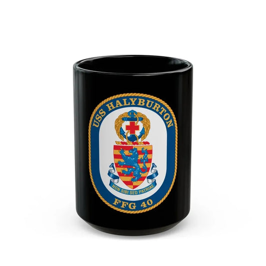 USS Halyburton FFG 40 (U.S. Navy) Black Coffee Mug 15oz - Go Mug Yourself