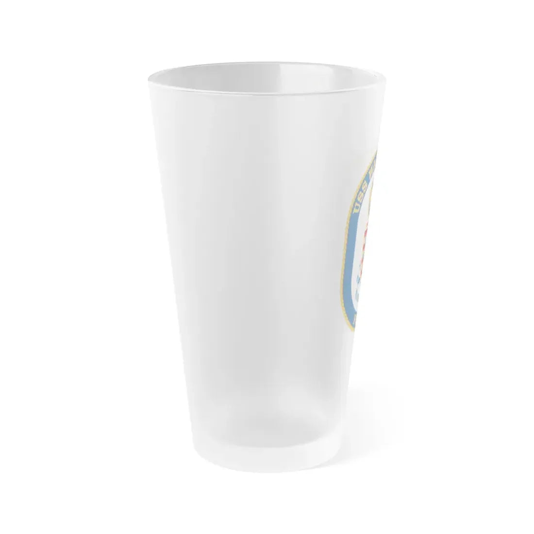 USS Halyburton FFG 40 (U.S. Navy) Frosted Pint Glass 16oz - Go Mug Yourself