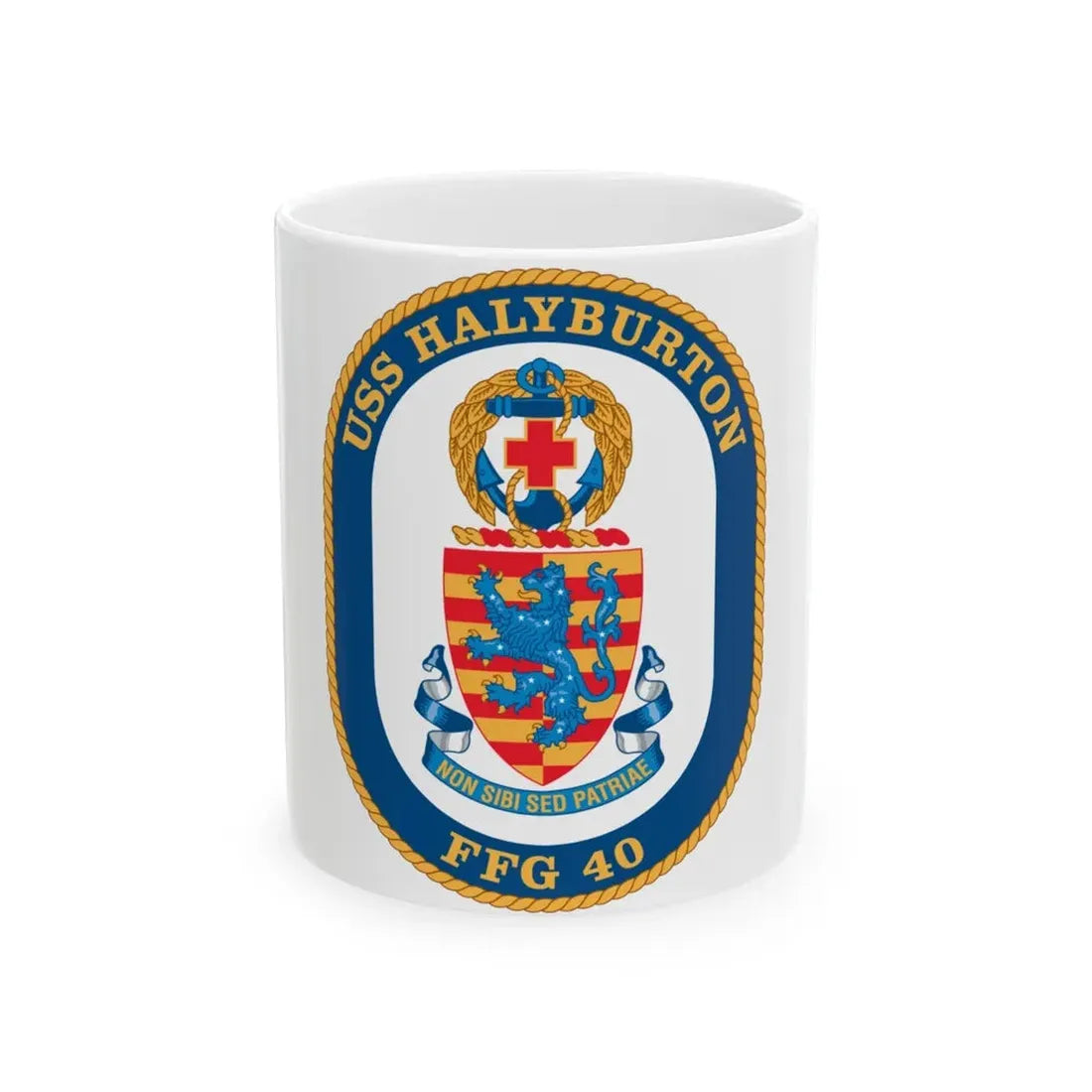 USS Halyburton FFG 40 (U.S. Navy) White Coffee Mug 11oz - Go Mug Yourself