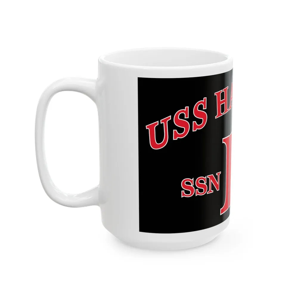 USS Hartford SSN 768 Flag (U.S. Navy) White Coffee Mug-Go Mug Yourself