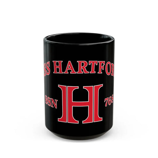 USS Hartford SSN 768 Flag (U.S. Navy) Black Coffee Mug 15oz - Go Mug Yourself