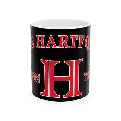 USS Hartford SSN 768 Flag (U.S. Navy) White Coffee Mug 11oz - Go Mug Yourself