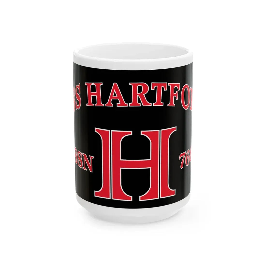 USS Hartford SSN 768 Flag (U.S. Navy) White Coffee Mug 15oz - Go Mug Yourself