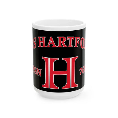 USS Hartford SSN 768 Flag (U.S. Navy) White Coffee Mug 15oz - Go Mug Yourself