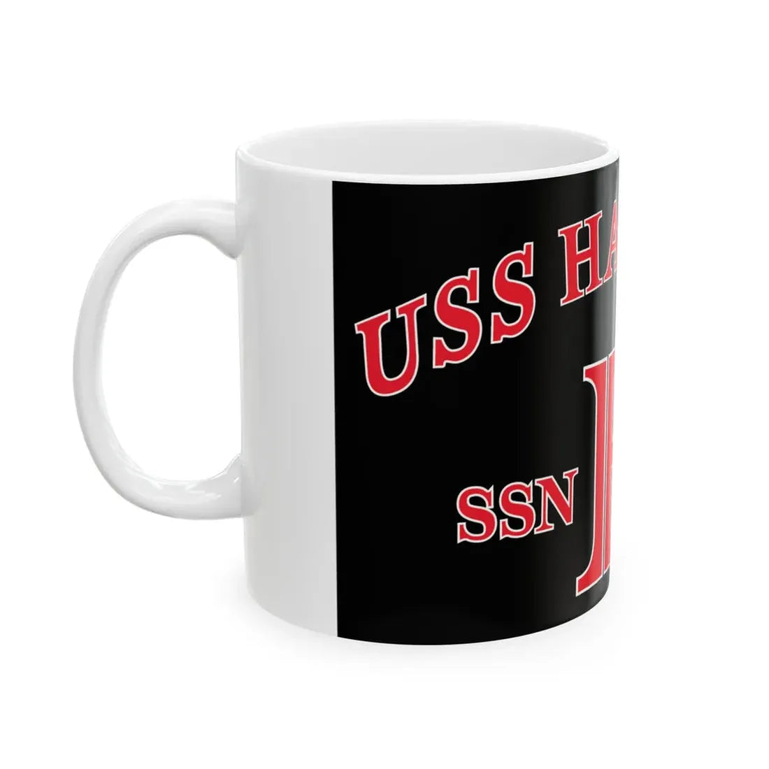 USS Hartford SSN 768 Flag (U.S. Navy) White Coffee Mug - Go Mug Yourself