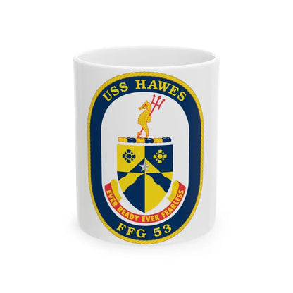 USS Hawes FFG 53 (U.S. Navy) White Coffee Mug-11oz-Go Mug Yourself