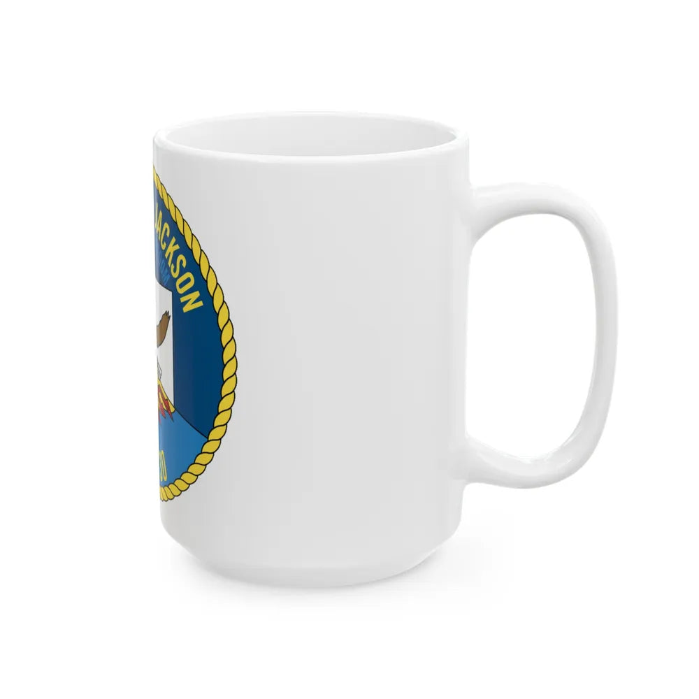 USS Henry M Jackson SSBN 730 (U.S. Navy) White Coffee Mug-Go Mug Yourself