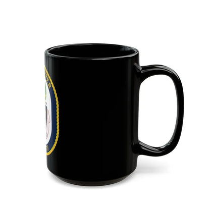 USS Hopper DDG 70 Crest (U.S. Navy) Black Coffee Mug-Go Mug Yourself