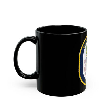 USS Hopper DDG 70 Crest (U.S. Navy) Black Coffee Mug-Go Mug Yourself