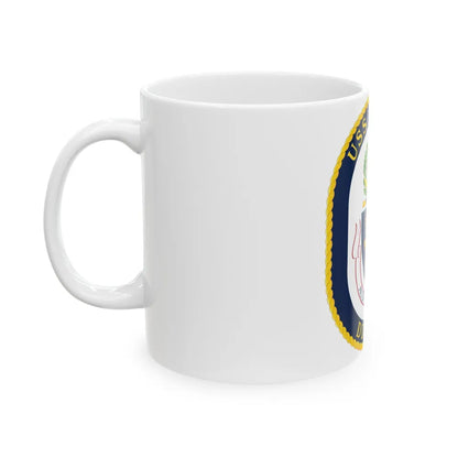 USS Hopper DDG 70 Crest (U.S. Navy) White Coffee Mug-Go Mug Yourself