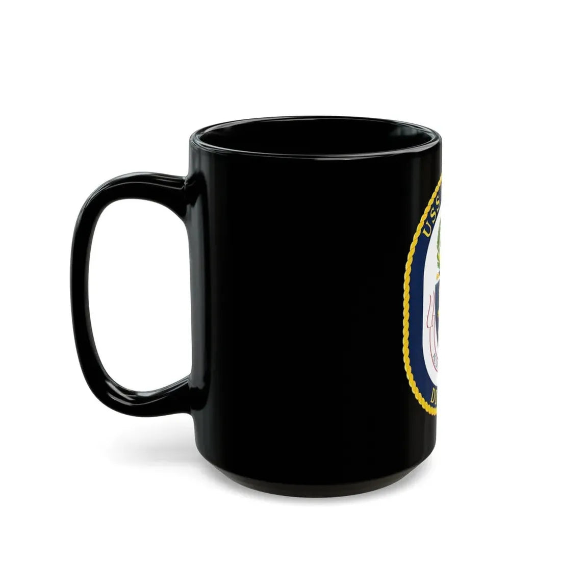 USS Hopper DDG 70 Crest (U.S. Navy) Black Coffee Mug - Go Mug Yourself