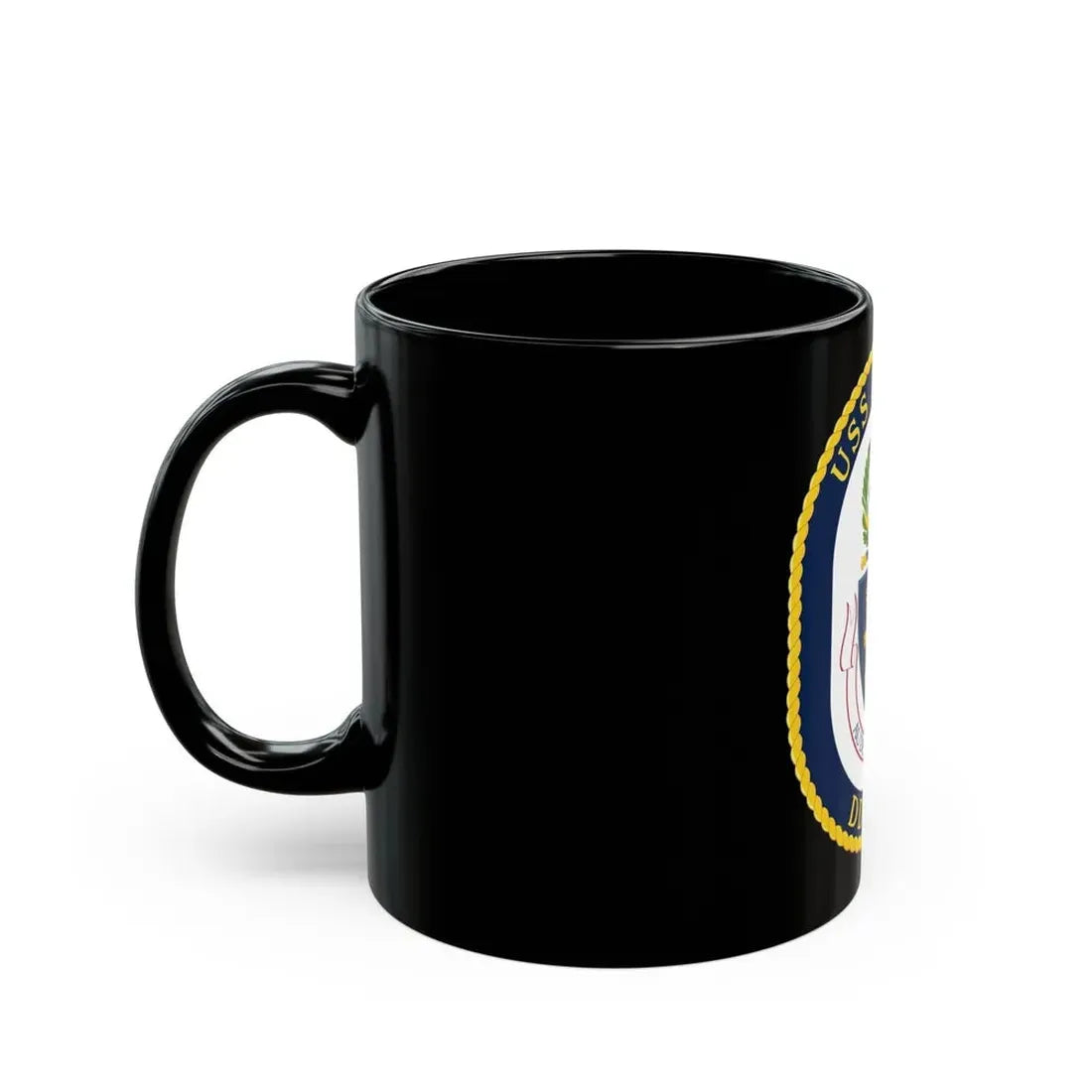USS Hopper DDG 70 Crest (U.S. Navy) Black Coffee Mug - Go Mug Yourself