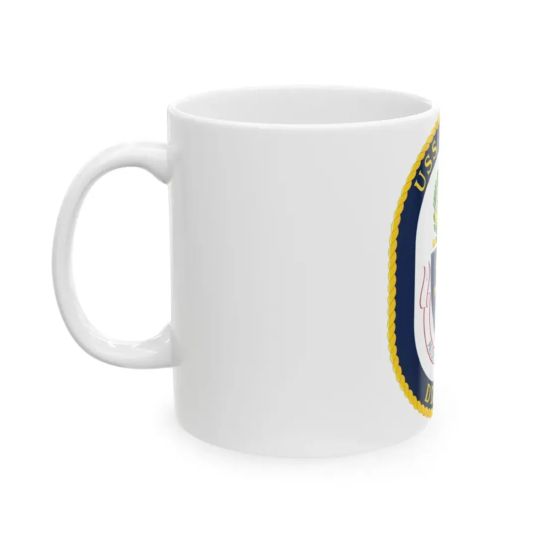 USS Hopper DDG 70 Crest (U.S. Navy) White Coffee Mug - Go Mug Yourself