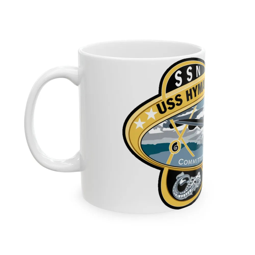 USS Hyman G Rickover SSN 795 (U.S. Navy) White Coffee Mug-Go Mug Yourself