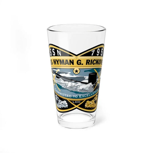 USS Hyman G Rickover SSN 795 (U.S. Navy) Pint Glass 16oz 16oz - Go Mug Yourself